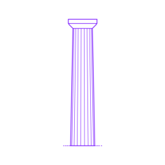 Buildings Stone Columns Greek Doric Fluted Silhouette Cutting Svg Files, Free Vectors File